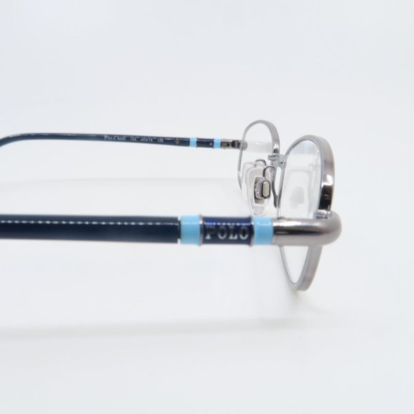 Polo Ralph Lauren 8030 103 Silver Metal/Navy Rectangle Kids New Eyeglasses. - Picture 4 of 11